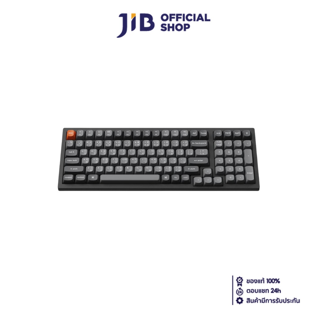 KEYBOARD (คีย์บอร์ด) KEYCHRON K4 MAX (BLACK) (QMK/VIA) (KEYCHRON SILENT K PRO RED SWITCH RGB EN/TH) 