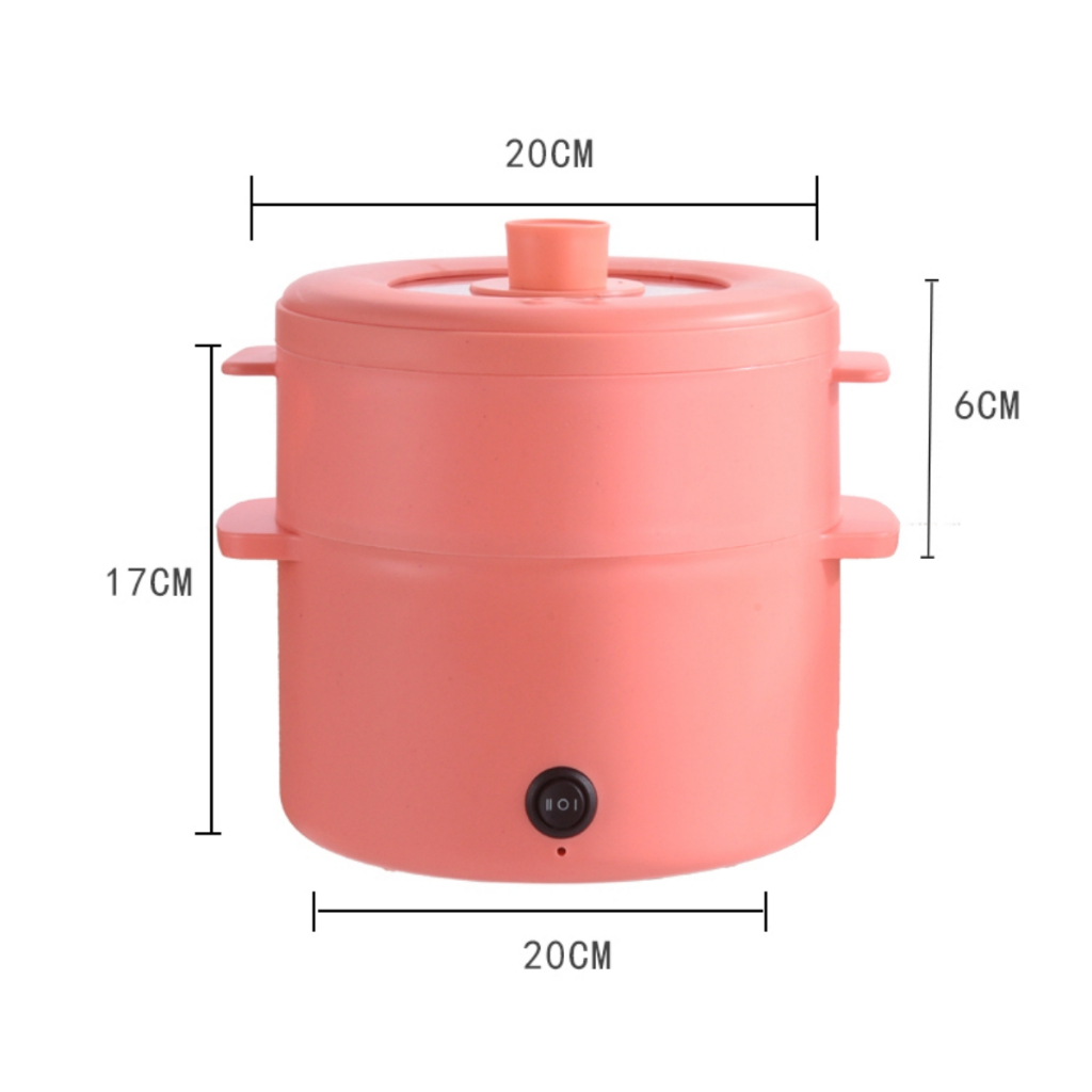 หม้อไฟฟ้า 2L หม้อไฟฟ้าเอนกประสงค์ หม้อไฟฟ้าทอด ตุ๋น ต้ม นึ่ง