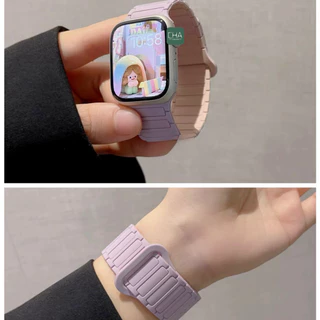 สาย smart watch 40/44/45/41/46/38มม สายนาฬิกา smart watch 11 10 9 8 ultra 7 6 5 4 3 นิ่ม เเบบเเม่เหล็ก a01 A-star