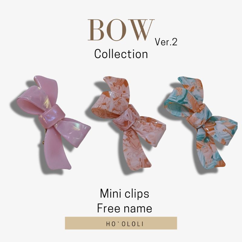 ติดชื่อฟรี HO'OLOLI mini clips : Bow clips ver.2