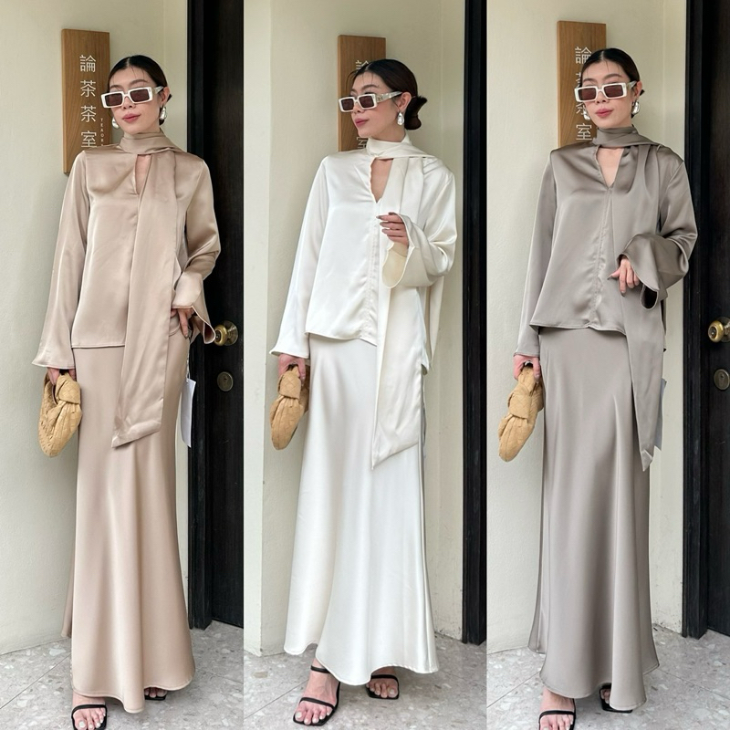 เปิดพรี 9905 New Arrival Sheer Silk Satin Blouse (490฿) เทศกาลงานแต่ง งานเลี้ยง งานบุญ เก็บใช้ได้ทุกงาน!! studiox2
