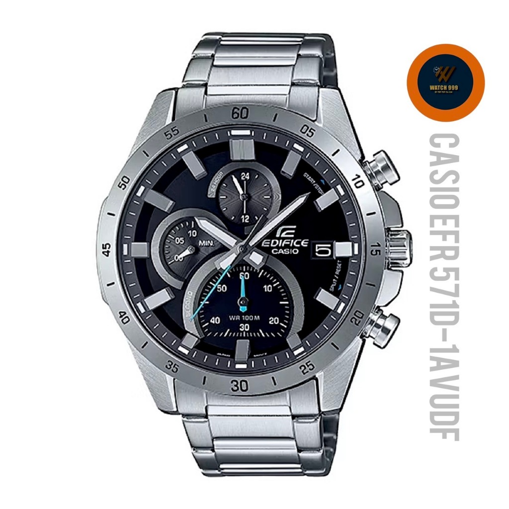 นาฬิกา Casio Edifice แท้ รุ่น EFR-571D-1AVUDF Chronograph สำหรับผู้ชายกันน้ำลึก100mของแท้100%รับประก