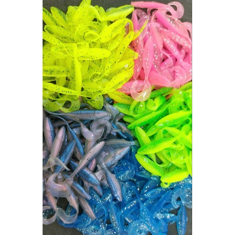 ปลายางหางหนอน CURLY TAIL MINI MINNOW 45mm