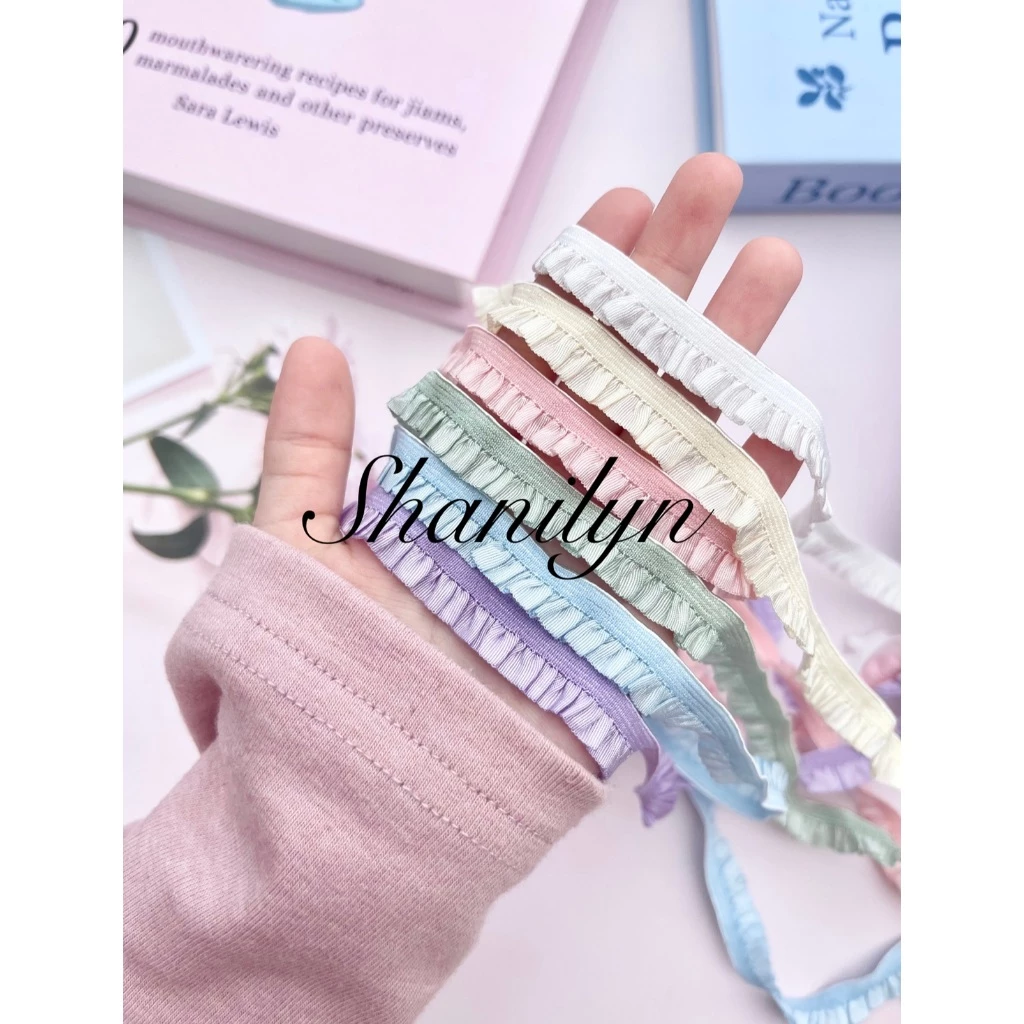 ลูกไม้ (อัลบั้ม 31/31) ระบาย ยางยืด ลูกไม้แต่งขอบ ลูกไม้ตกแต่ง กุ๊นขอบ ทำชุดตุ๊กตา ราคาต่อหลา ตกแต่งเสื้อผ้า