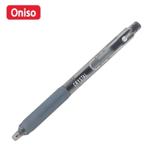 ปากกา oniso เจล 0.38 มม.หมึกสีน้ำเงิน รุ่น CRYSTAL 9134 มียางจับนุ่มมือ หมึกแห้งไว ปากกาโอนิโซะ