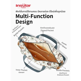 👜 อินซูลาร์ Insular ของแท้ 100% กระเป๋าคุณแม่ จุ 20 ลิตร กันน้ำ แถมแผ่นรองเปลี่ยนผ้าอ้อม Insular BM