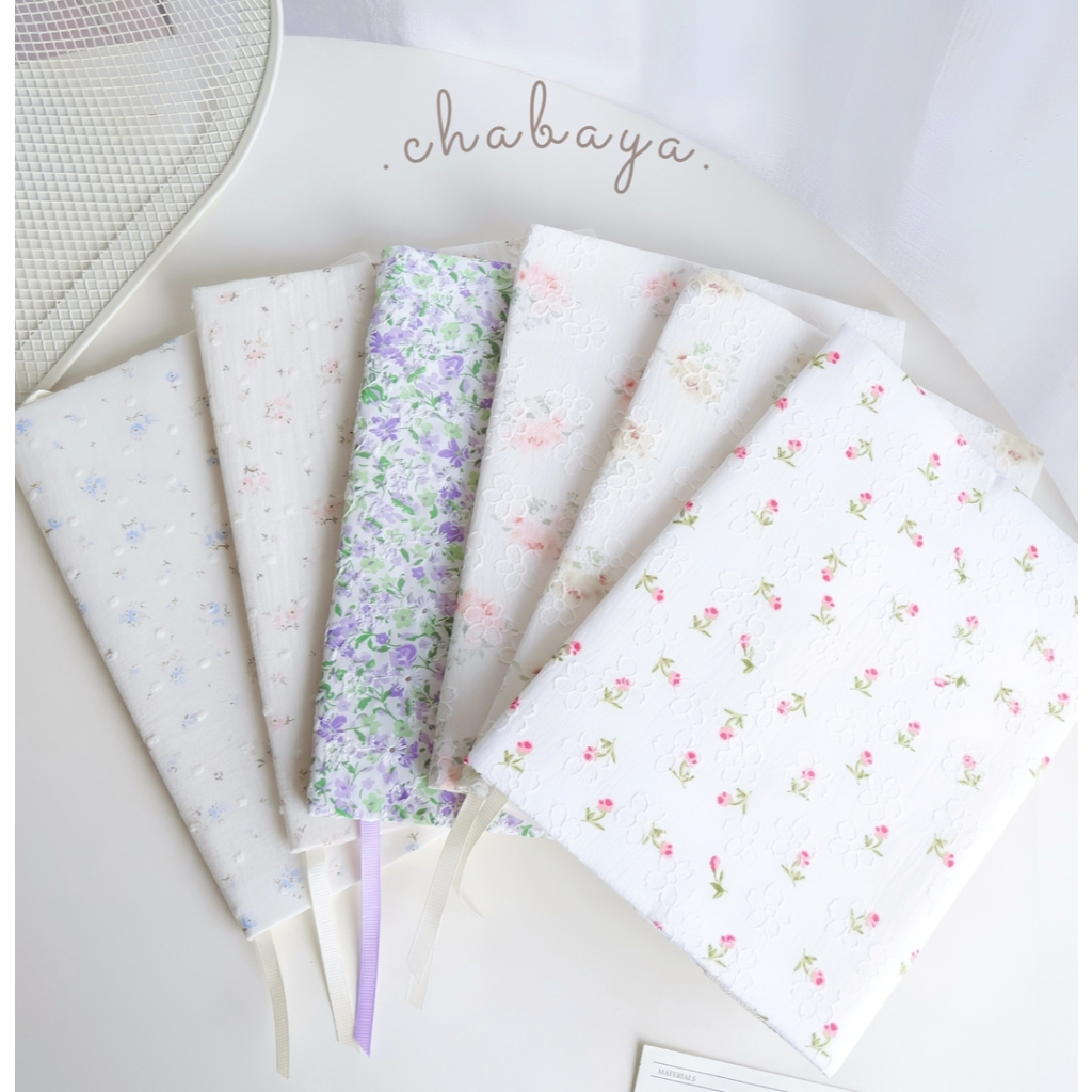 ปกผ้าใส่หนังสือ ลายดอกไม้ ขนาดa5/b6/การ์ตูน/a6 พร้อมส่ง