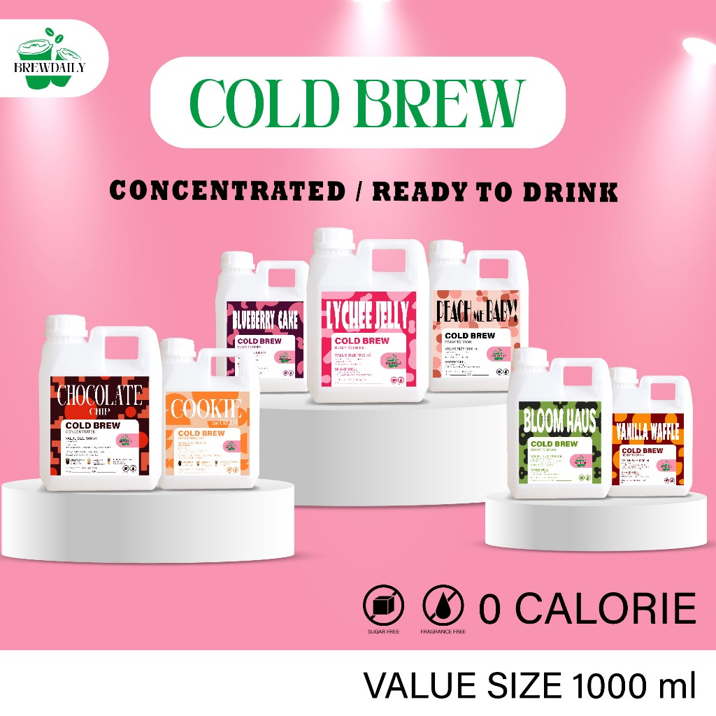 สินค้าขายดีส่งฟรี กาแฟ Cold brew ละมุน มีให้เลือกหลากหลาย กาแฟสกัดเย็น หอม ละมุน กลมกล่อมขนาด1000ml
