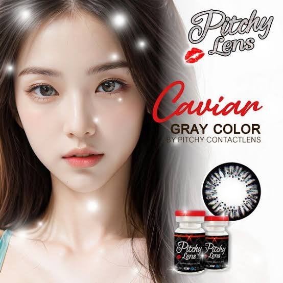 บิ๊กอาย สีเทา Caviar Gray ตาโต ตัดขอบดำ Ivy Cavier Peony คอนแทคเลนส์ Soft Contact lens เลนส์สัมผัส