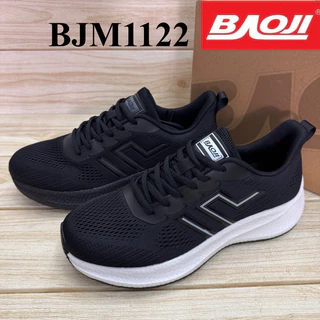 Baoji BJM 1122 / 1122A รองเท้าผ้าใบชาย รองเท้าสนึกเกอร์ บาโอจิ (41-47) สีดำ/ดำขาว ซห/ซป
