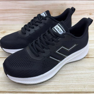 Baoji BJM 1122 / 1122A รองเท้าผ้าใบชาย รองเท้าสนึกเกอร์ บาโอจิ (41-47) สีดำ/ดำขาว ซห/ซป