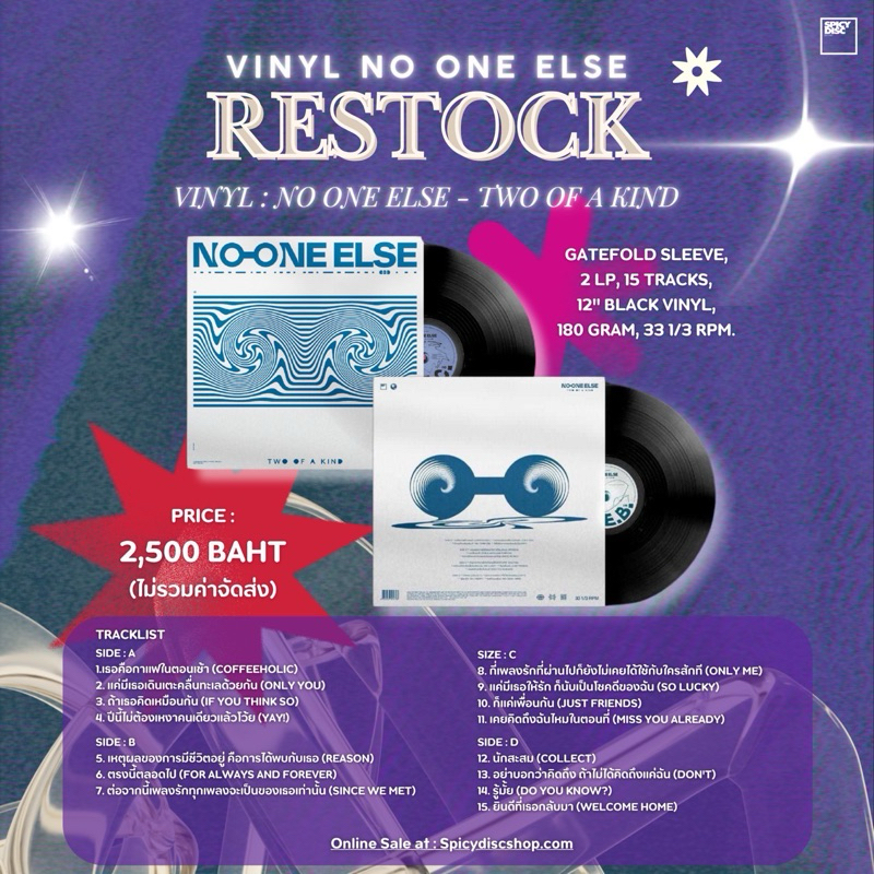 VINYL : NO ONE ELSE - TWO OF A KIND