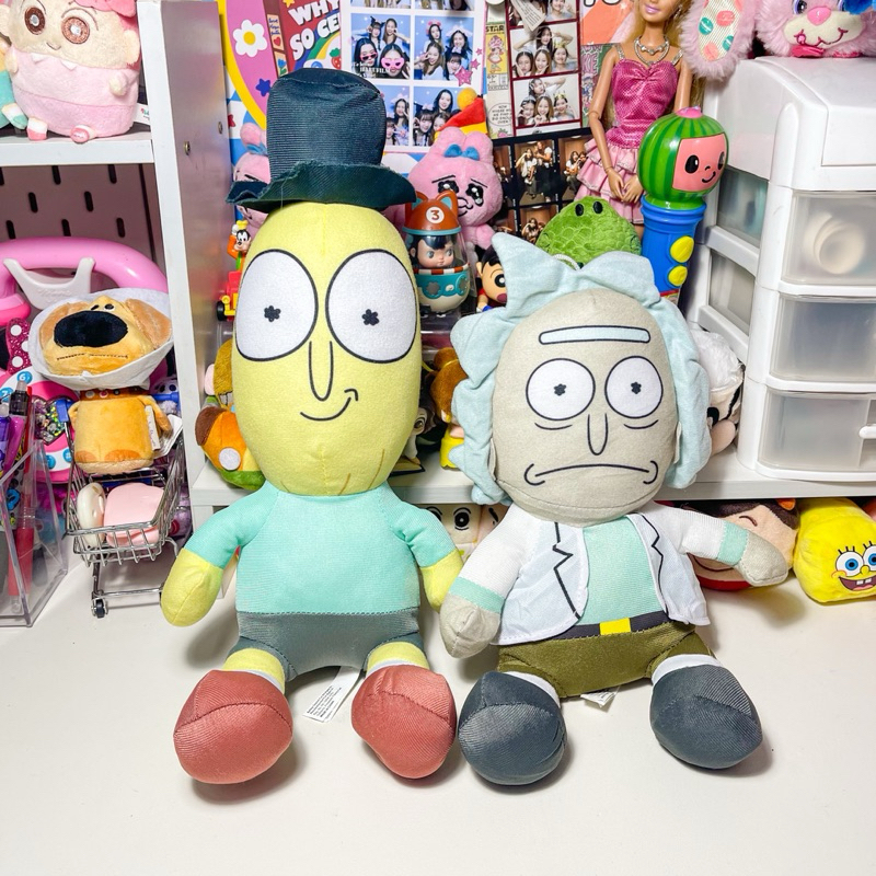 พร้อมส่ง🚚 ตุ๊กตาริคแอนด์มอร์ตี้ rick and morty🧪🦠 รุ่นหน้าสกรีน สภาพดี ป้ายชัด✨