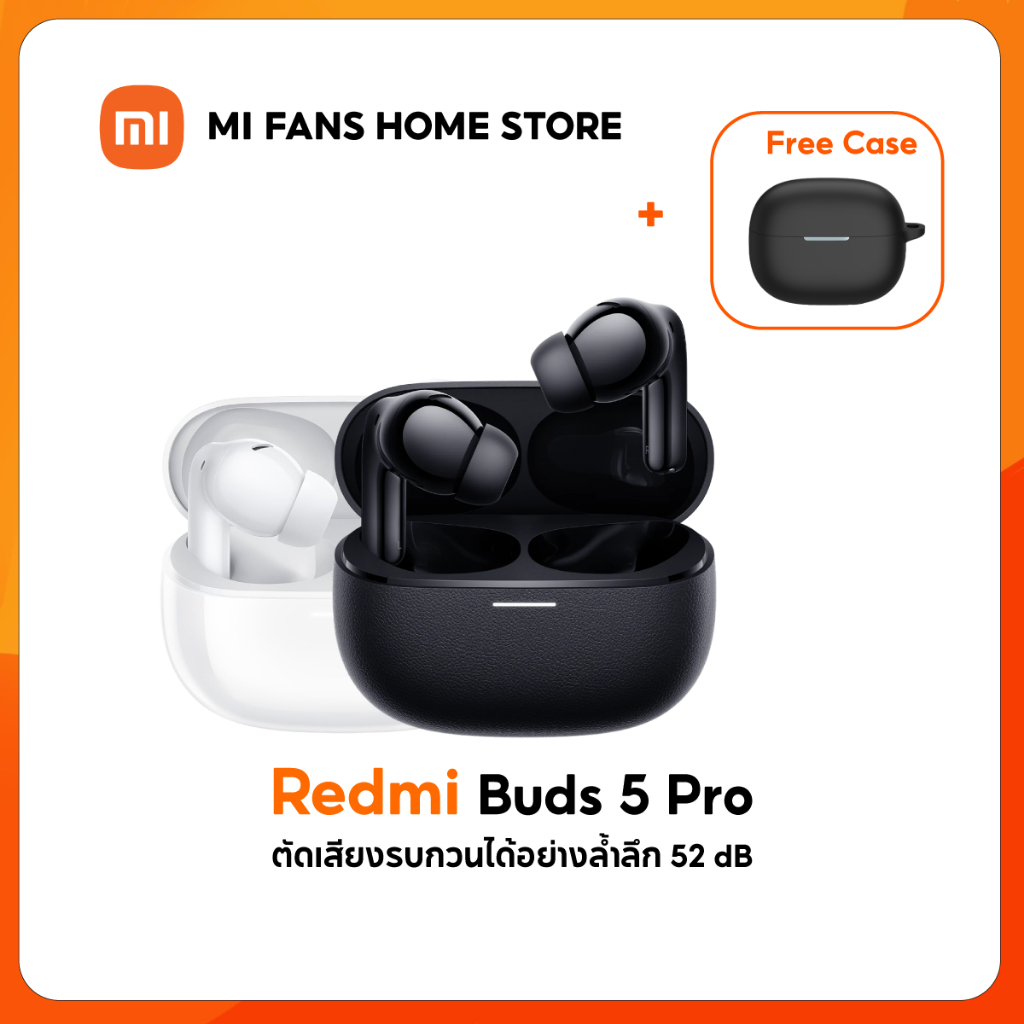 (รับประกันศูนย์ไทย 1 ปี) Xiaomi Redmi Buds 5 Pro Wireless Bluetooth Earphone หูฟังบลูทูธไร้สาย การใช้งานได้นาน 38 ชม