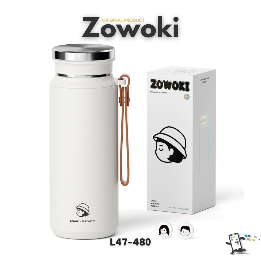 Zowoki L47-480 กระบอกน้ำรักษาอุณหภูมิ แก้วเก็บความเย็น-ร้อน พร้อมที่กรองชา ความจุ 480 และ 650 ml.