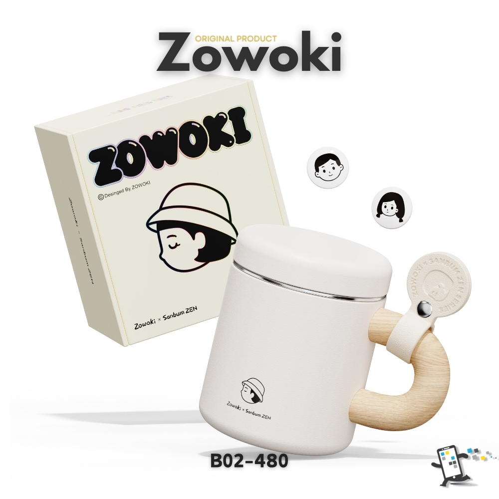 Zowoki B02-480 แก้วกาแฟรักษาอุณหภูมิ แก้วเก็บความเย็น-ร้อน เกรดพรีเมี่ยม ความจุ 480 ml.