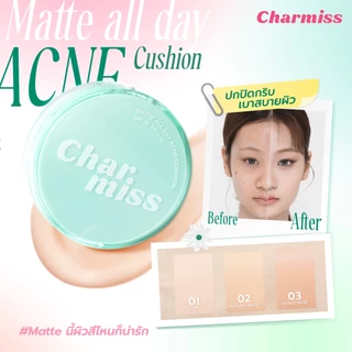 คุชชั่นเขียวชาร์มิส Matte All Day Acne Cushion SPF 50 PA++++ 8gคุชชั่นสำหรับผิวเป็นสิว เนื้อแมทท์คุมมัน