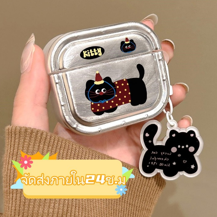 จัดส่งภายใน24ช.ม Y2K เคส Airpods 4 3 pro 1 2 ลายแมวน่ารัก ลายจุด การป้องกันการตก ซิลิโคนนิ่ม Soft Case Airpod gen3
