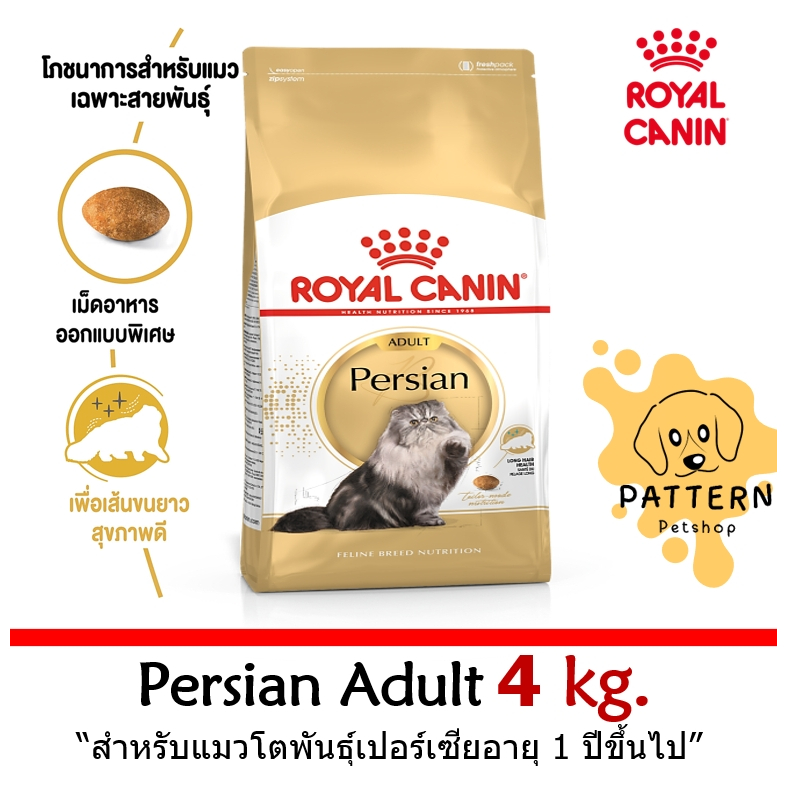 Royal Canin Persian 30 สูตรสำหรับแมวเปอร์เซียอายุ 1 ปีขึ้นไป ช่วยบำรุงผิวหนังและขน (ขนาด 4 kg.) หมดอายุ 13-01-25