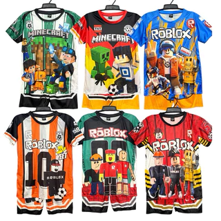 ชุดเด็ก Roblox & minecraft ชุดเซ็ทเด็กได้ทั้งชุดเสื้อและกางเกง