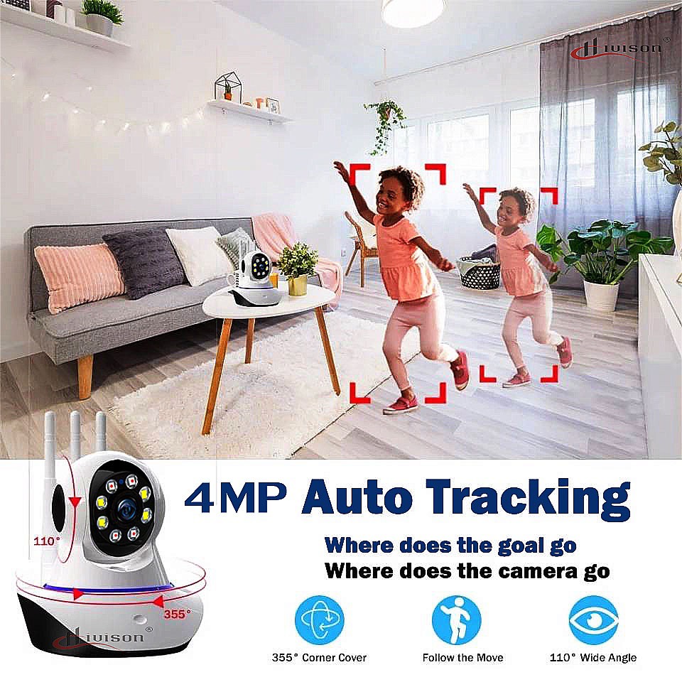 5G กล้องไร้สาย IP Camera 4MP ชัดระดับ Full HD ติดตามอัตโนมัติ ดูผ่านมือถือ WiFi กันน้ำกลางคืนชัด APP YooSee