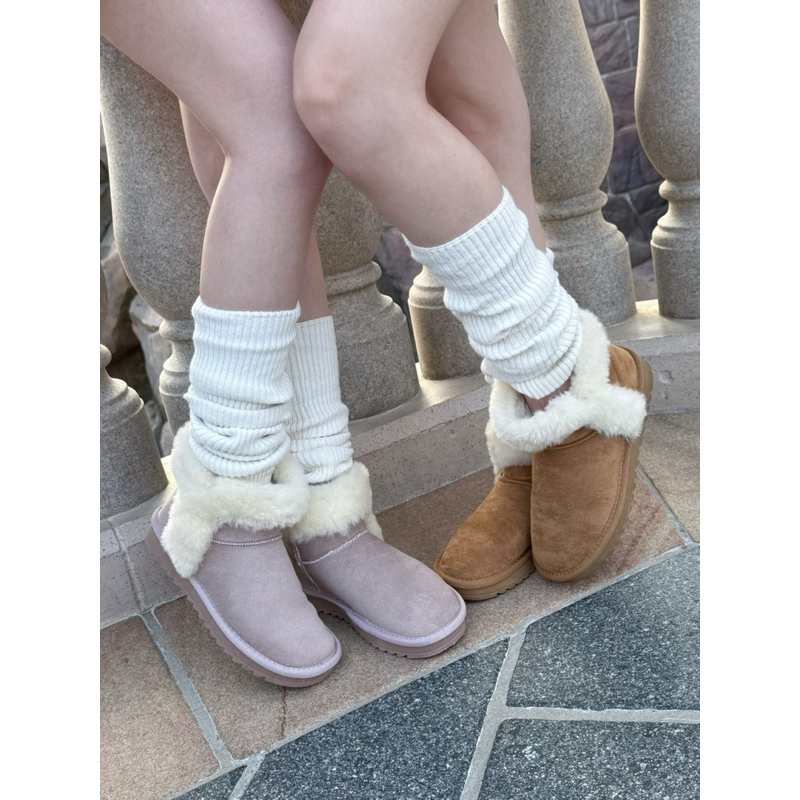 Puri & Me Snowflake Fur Boots บู้ทข้อสั้นหนังกลับบุขนหนานุ่ม กันหนาว กันหิมะ กันละอองน้ำ