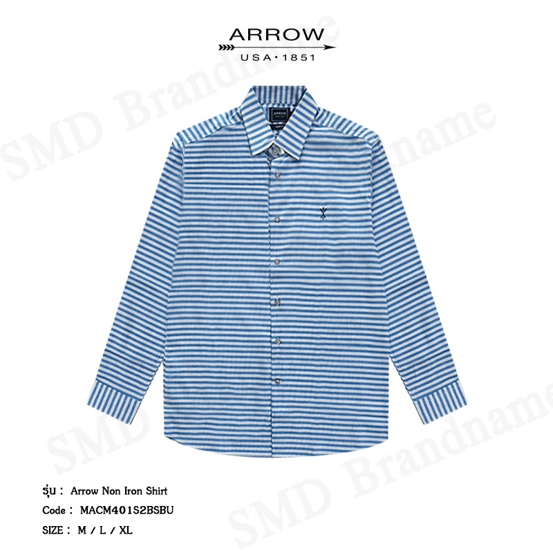 Arrow เสื้อเชิ้ตแขนยาว รุ่น Arrow Non Iron Shirt Code: MACM401S2BSBU