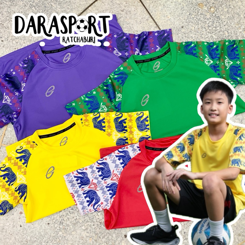 ✨ พร้อมส่ง (EG1019) เสื้อกีฬาคอกลมเด็ก for kids ยี่ห้ออีโก้สปอร์ต Ego sport สำหรับเสื้อพละ เสื้อกีฬา