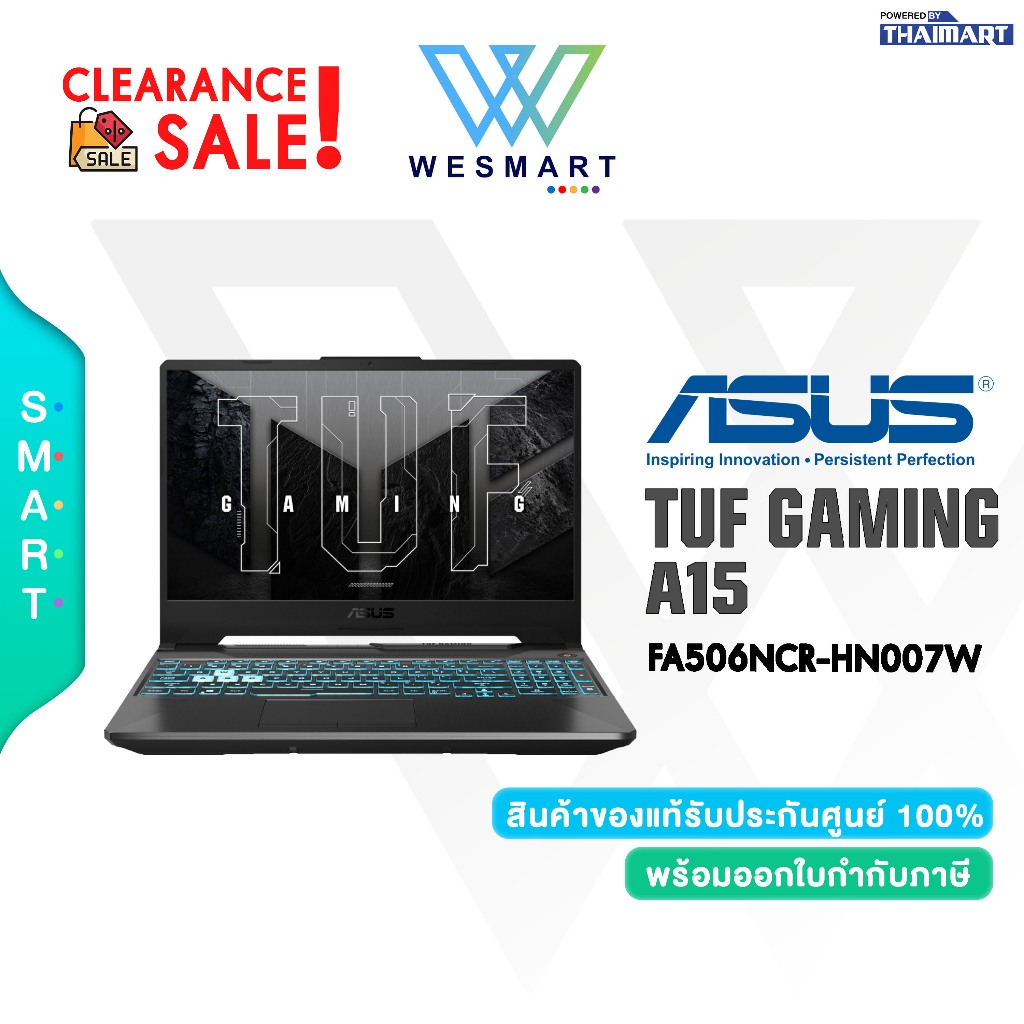 (Clearance0%) ASUS NOTEBOOK TUF GAMING A15 FA506NCR-HN007W : Demo ตัวโชว์/ประกันศูนย์ ASUS 2Year Ons