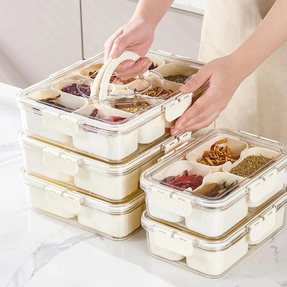 kokorohome กล่องอาหาร กล่อง4ช่อง 8ช่อง ที่ใส่อาหาร ในตู้เย็น กล่องสลัด กล่องเบนโตะ ถนอมอาหาร MB013