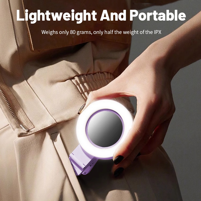 ไฟหนีบมือถือ ไฟเซลฟี่ พร้อมกระจกเซลฟี่ ปรับความสว่างได้ 3 ระดับ ไฟเซลฟี่โทรศัพท์มือถือ - รูปที่ 7