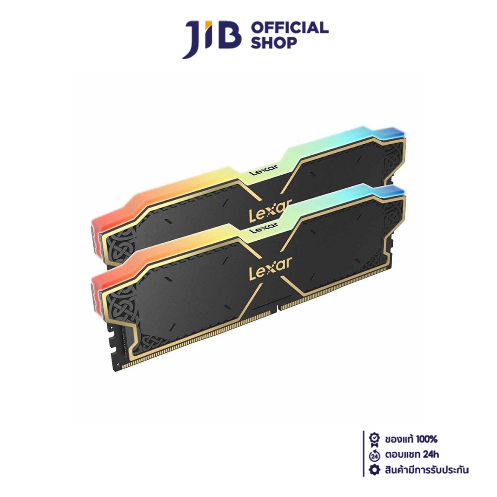 32GB (16GBx2) DDR5 6000MHz RAM (หน่วยความจำ) LEXAR THOR RGB DDR5 (BLACK) (LD5U16G60C38BG-RGD)