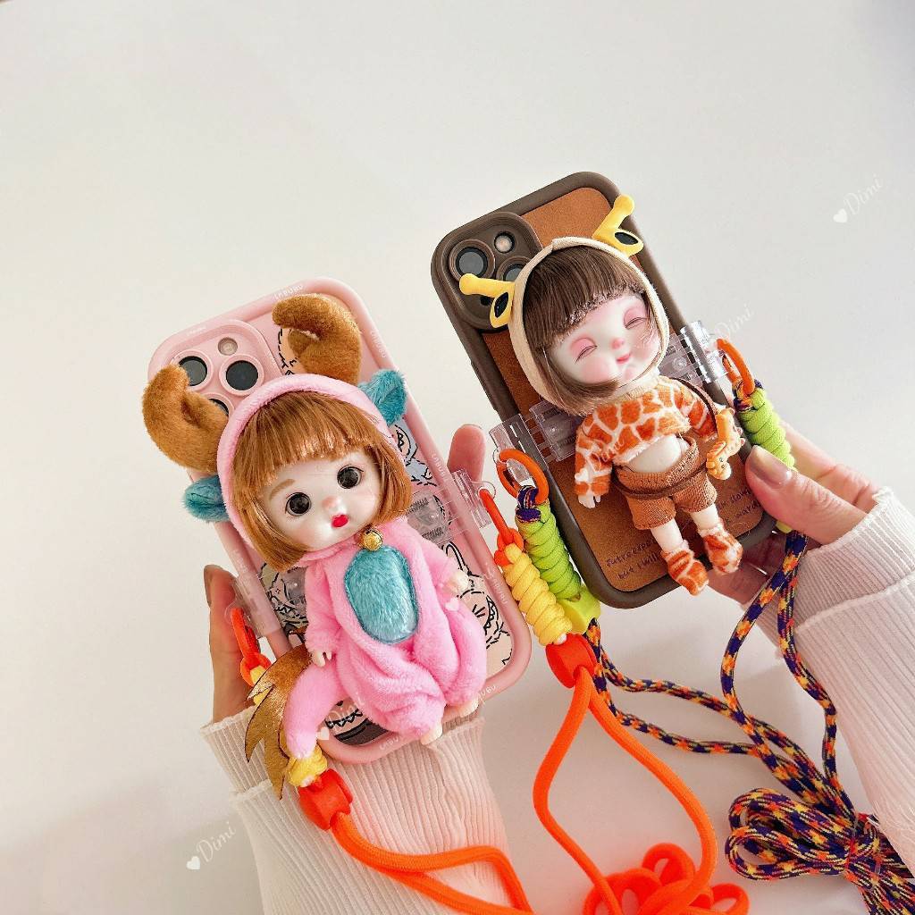 ตุ๊กตาเกาะโทรศัพท์ ตัวเกาะมือถือ มีสายสะพาย ตัวใหญ่ อุปกรณ์เสริมสำหรับโทรศัพท์ ที่สะพายโทรศัพท์ น่ารักๆ