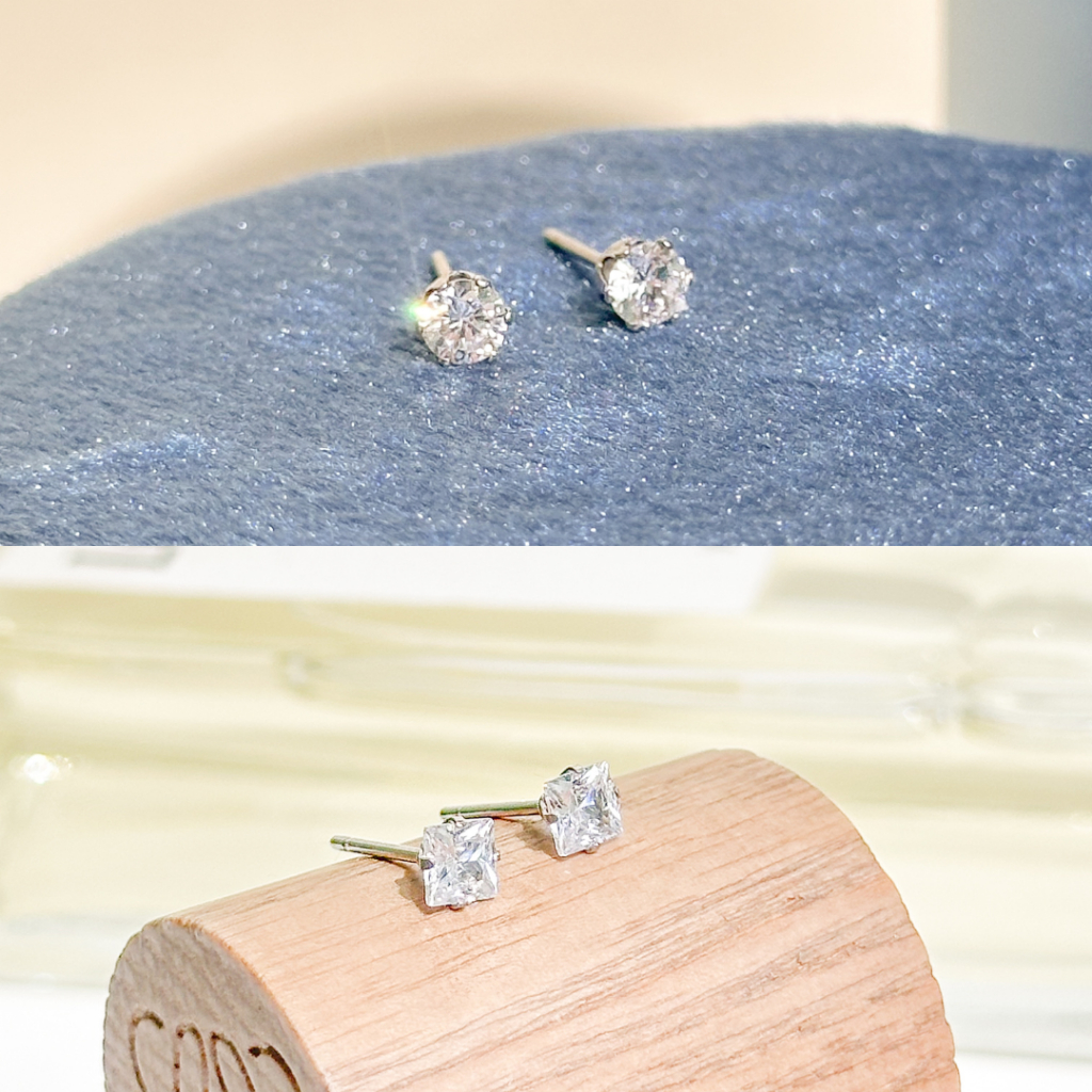 JPEG - Diamond Earring 4 MM (Stainless Steel)