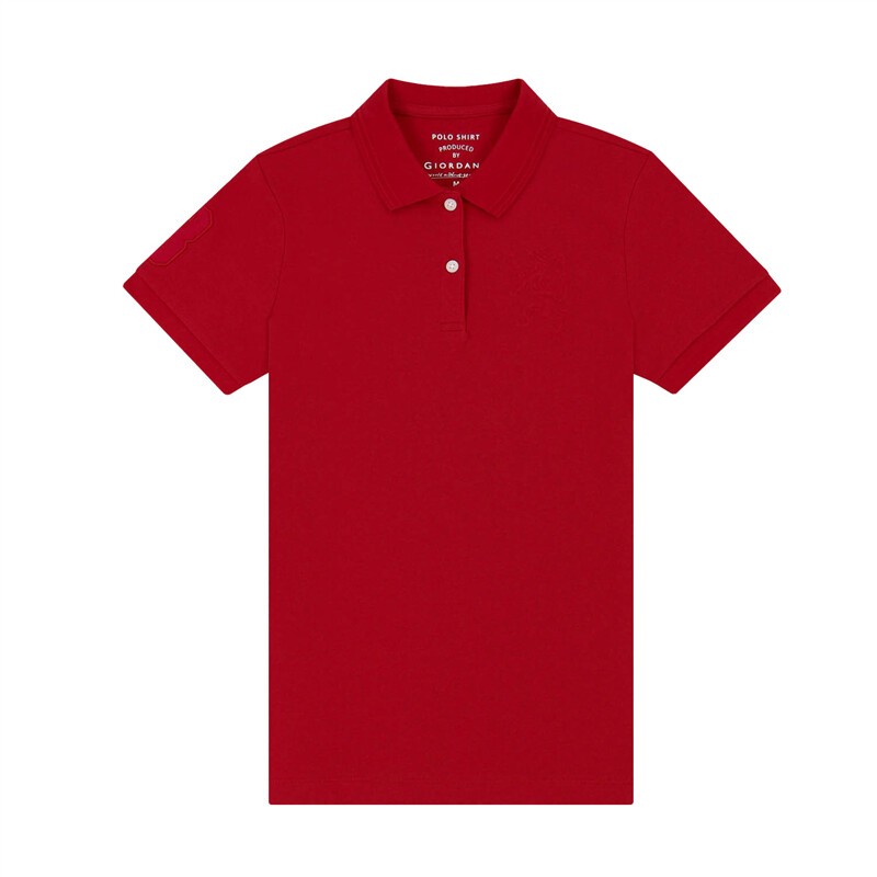 GIORDANO โปโลผู้หญิง Women's 3D Lion Polo 05313222