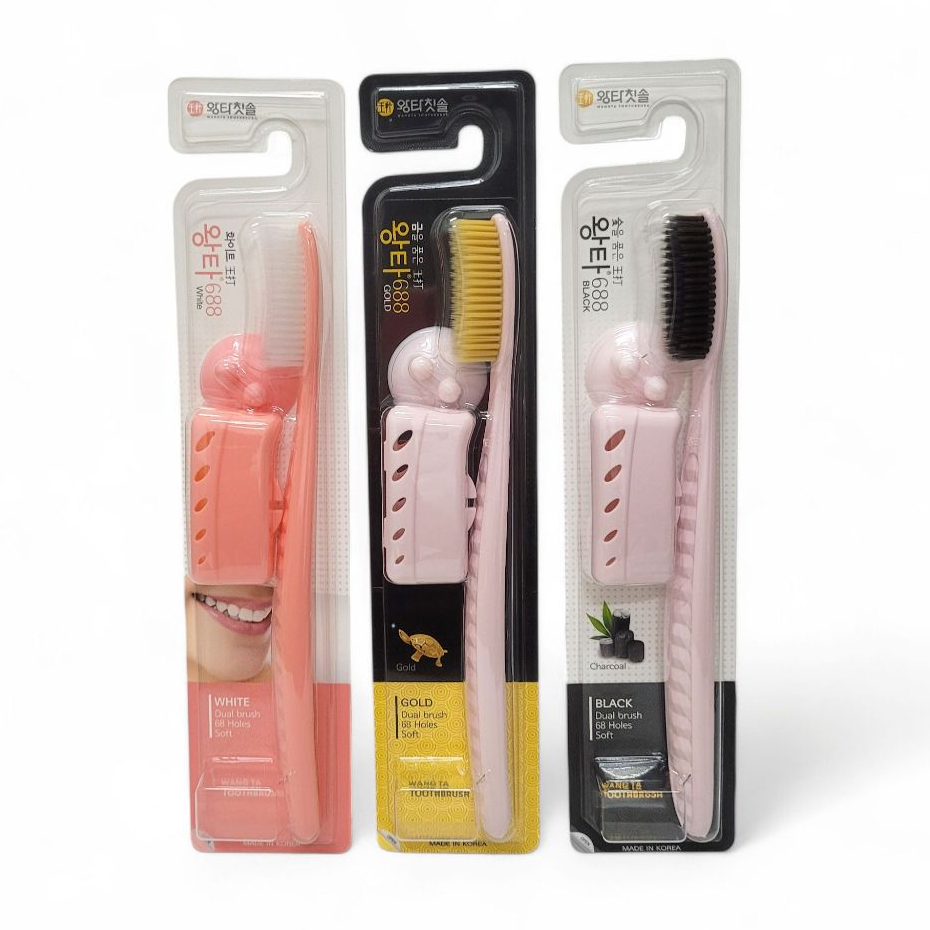 (ของแท้/พร้อมส่ง) Wangta - Toothbrush (สุ่มสี) แปรงสีฟันจองกุก จากเกาหลี ขนนิ่มเข้าซอกลึก 1 ด้าม