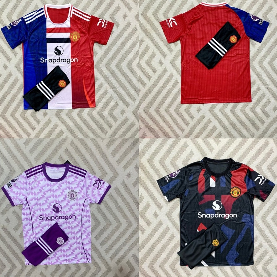 เสื้อฟุตบอล ทีมแมนยู 2024/25 เสื้อพร้อมกางเกงใหม่ล่าสุดชุดกีฬา เนื้อผ้าดีใส่สบาย