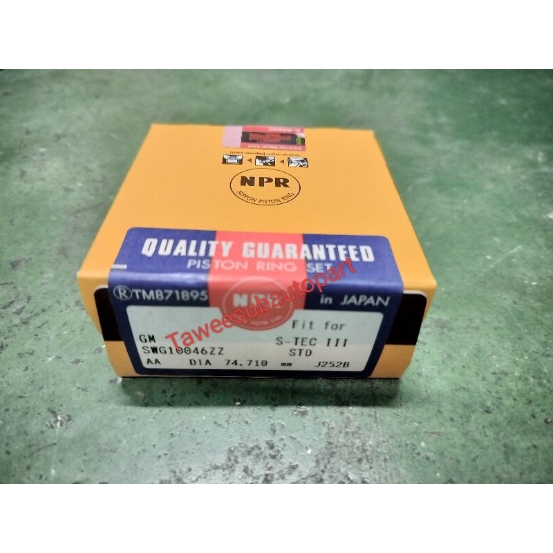 แหวนลูกสูบ CHEVROLET SPIN 1.5 SWG10046 STD NPR MADE IN JAPAN