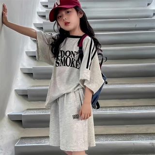 Beryl kids🌸ชุดเซทเด็กฤดูร้อน🎀เสื้อยืดแขนสั้นกางเกงขาสั้น เวอร์ชั่นเกาหลี ชุดกีฬา 2 ชิ้น ลำลองสบายๆ แฟชั่น
