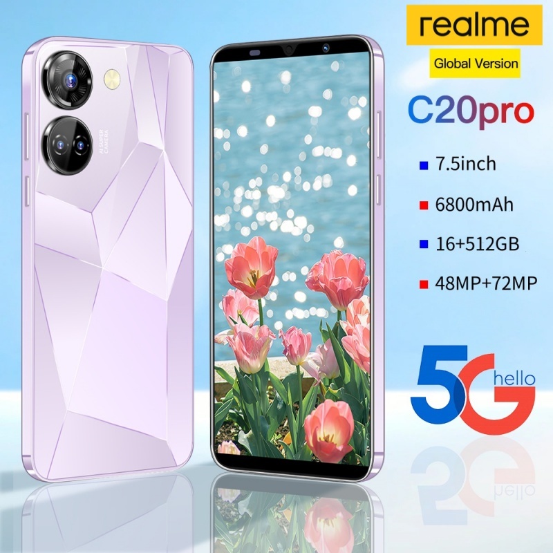 โทรศัพท์ C20 Pro รองรับ 2 ซิมการ์ด 5G แรม16GB รอม512GB หน่วยความจําขนาดใหญ่ 7.5นิ้ว หน้าจอเต็ม 6800mAh โทรศัพท์ถูกๆ