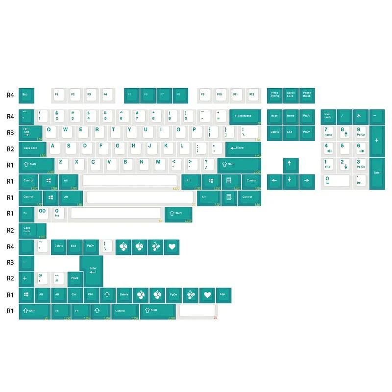 [Keycaps] (KBDFans) ENJOYPBT ABS DOUBLESHOT (Teal)