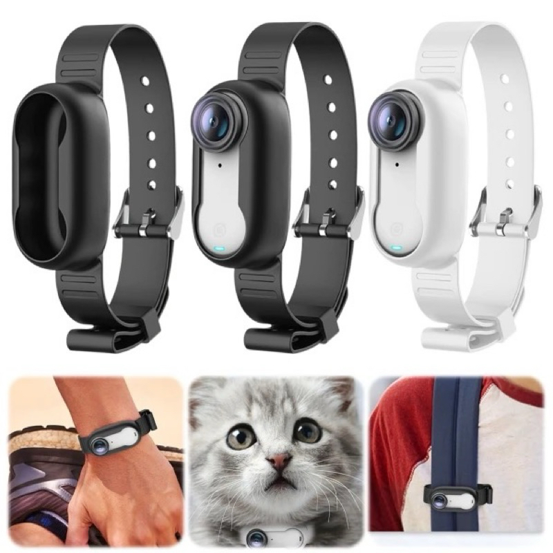 PULUZ For Insta360 GO 3 / GO 3S Camera Silicone Case Wristband Bicycle Strap Extension Mount