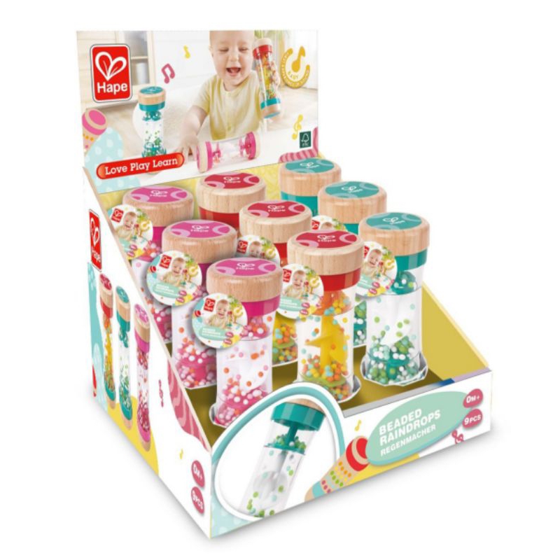 Hape - Beaded Raindrops ลูกปัดหยดน้ำ ของเล่นสร้างเสียง ของเล่นเขย่า – E0109