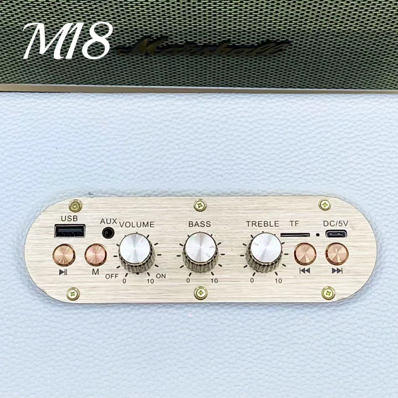 ลำโพงบลูทูธ รุ่นSpeaker.m18รองรับAUX/TF/USB ปรับเบสได้ ดีไซน์สวย เบสแน่น มีหูหิ้วในตัวมีหลายรุ่น Stockwell II