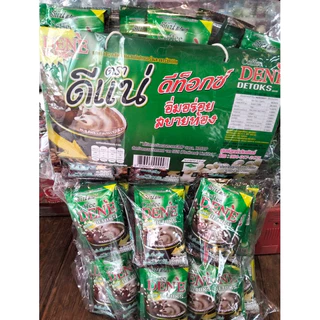 กาแฟดีแน่ ดีเน่ ดีท็อก (เขียว) 1 แพ๊ค 30 ซอง กาแฟปรุงสำเร็จผสมไฟเบอร์และการ์ซิเนีย(แพ็ค)