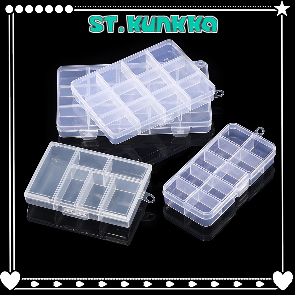 St.kunkka กล่องพลาสติกใส 6-28 ช่อง สําหรับเก็บเครื่องประดับ DIY โปร่งใส วัสดุ PP คุณภาพสูง