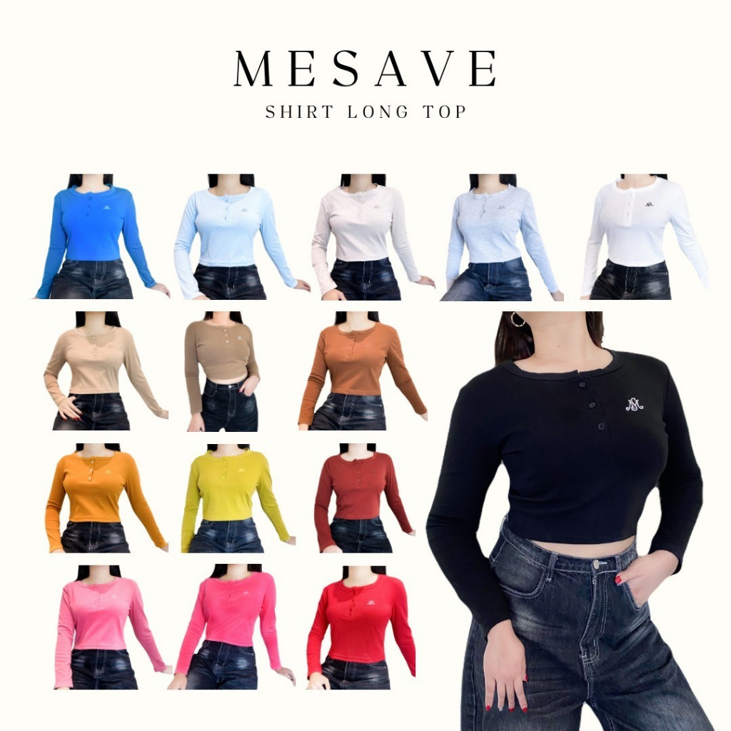 เสื้อแขนยาวปัก Mesa รุ่น T75 - Mesave