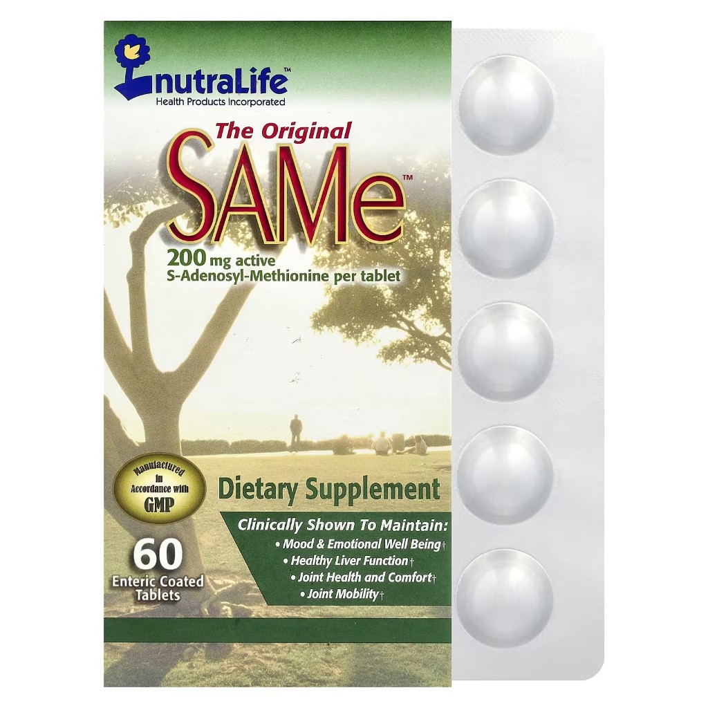 SAM-e (Disulfate Tosylate), 200 mg, 60 Enteric Coated Caplets, NutraLife (exp. 02/2027)