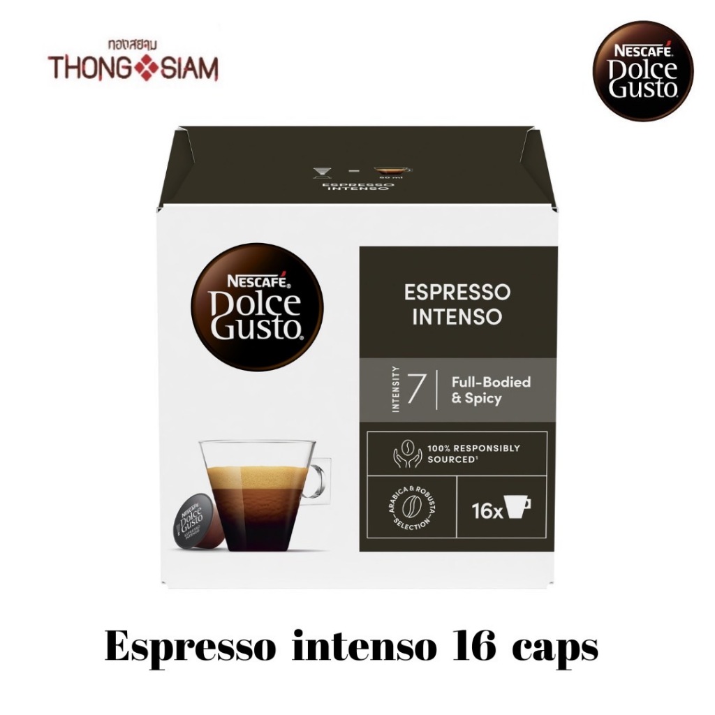 Nescafe Dolce Gusto Espresso Intenso แคปซูลกาแฟ 1 กล่อง/16 แคปซูล เอสเพรสโซ่ อินเทนโช่   BBE:08/2027
