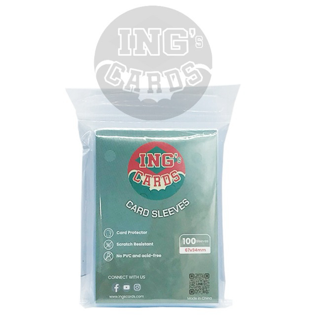 IngsCards Sleeve สลีฟ ซองใส ใส่การ์ดบอล (1 แพค 100 ใบ)